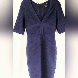 Venus Navy Bodycon Bandage Dress; Small